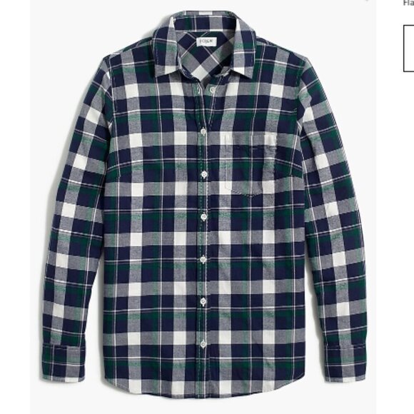 J. Crew Women's Flannel button-up Shirt in Boy Fit Size S - Picture 1 of 13